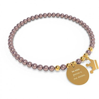 10 Buoni Propositi Bracciale Donna Penso A Me Stessa Collezione Bon Bon Casual Cod. B5101GO/CO