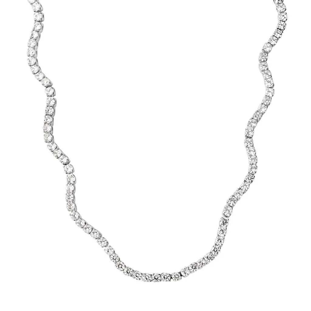 Collana donna Stroili in ottone con cristalli bianchi 1689005