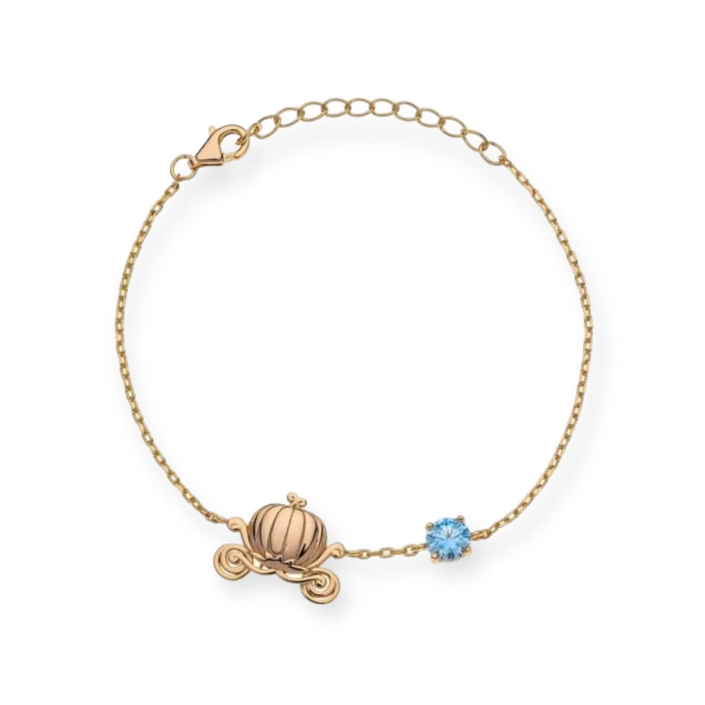 Bracciale bambina Disney in argento dorato 925 con carrozza cenerentola bs00040yzbl-55.cs