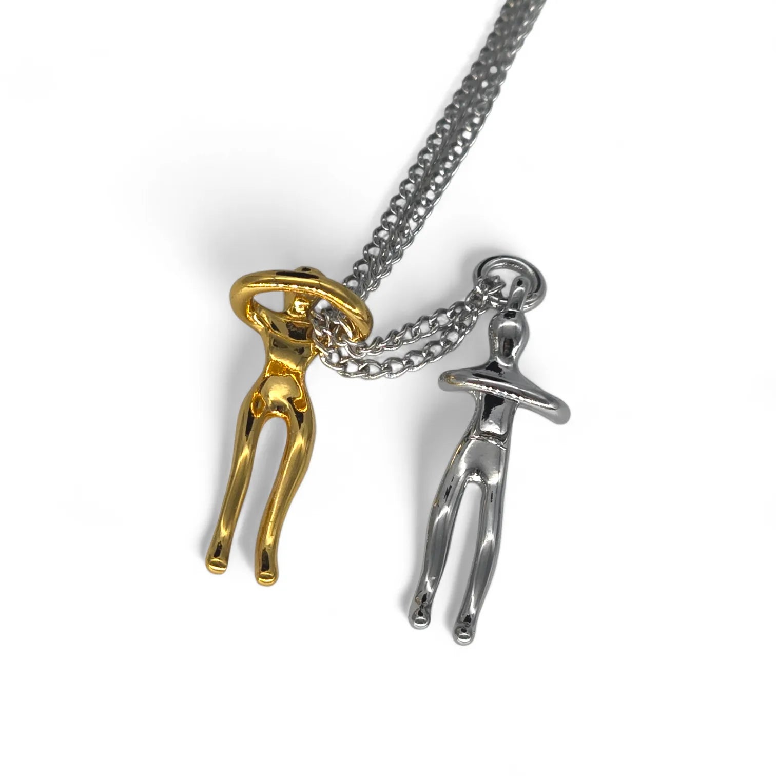 Collana Abbraccio Uomo e Donna Simbolo d’Amore e Unione