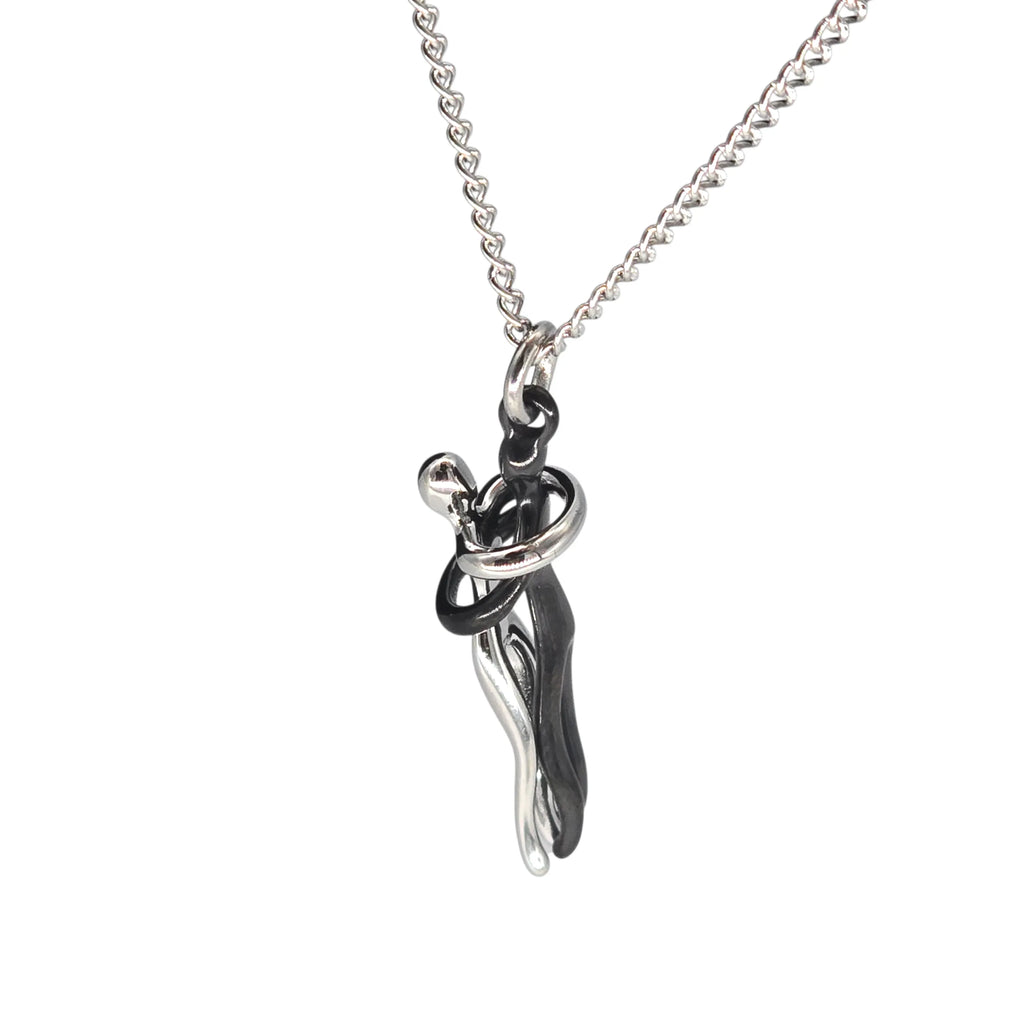 Collana Abbraccio Uomo e Donna Simbolo d’Amore e Unione