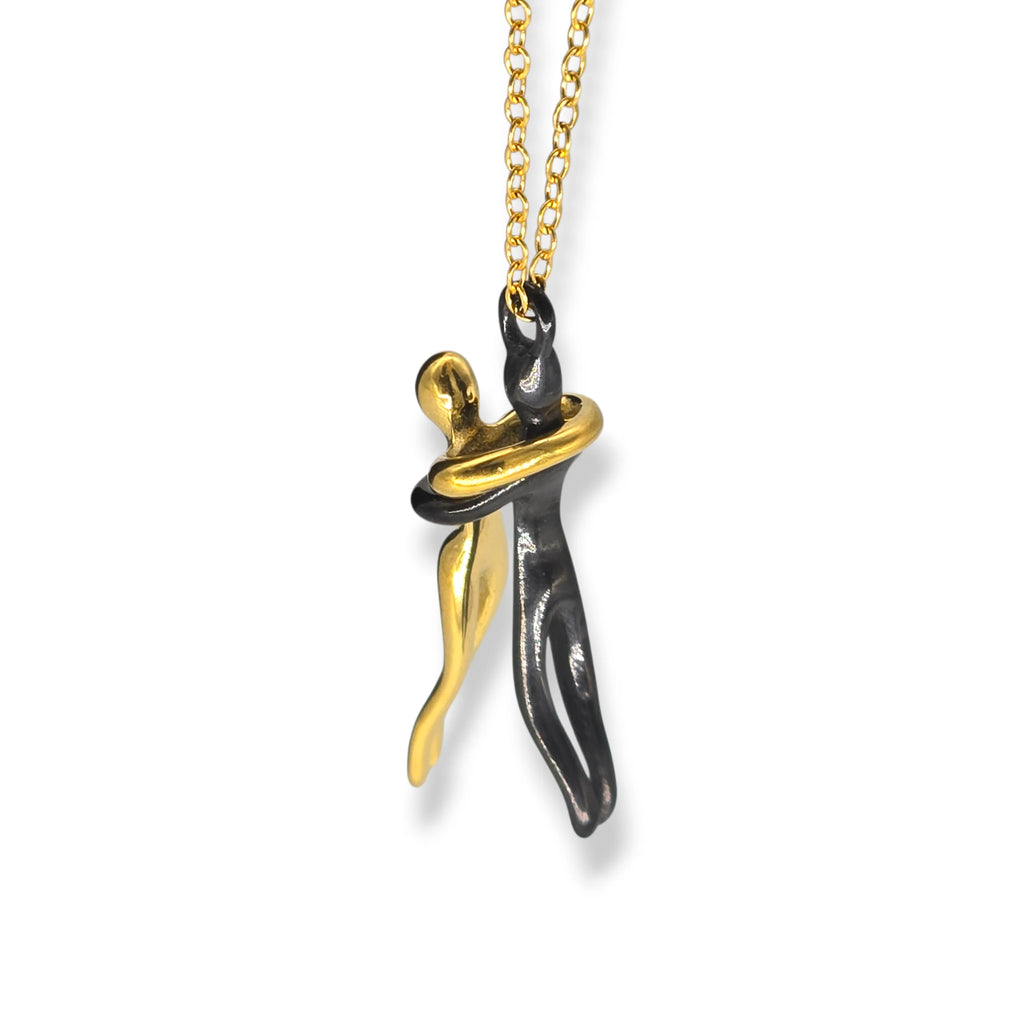 Collana Abbraccio Uomo e Donna Simbolo d’Amore e Unione
