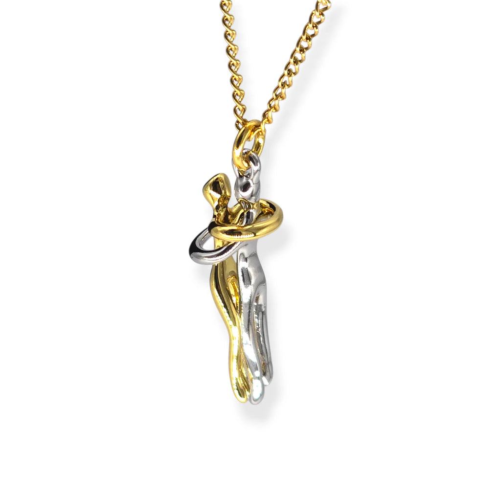 Collana Abbraccio Uomo e Donna Simbolo d’Amore e Unione