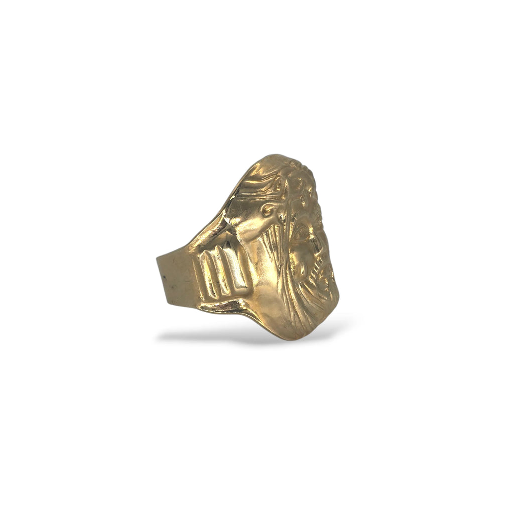 Anello con Gesù in Oro 18 Carati