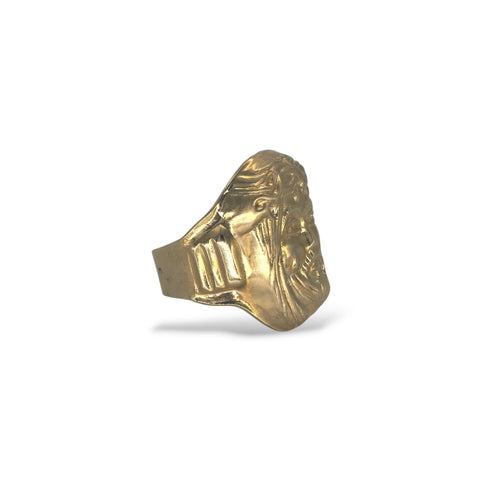 Anello con Gesù in Oro 18 Carati