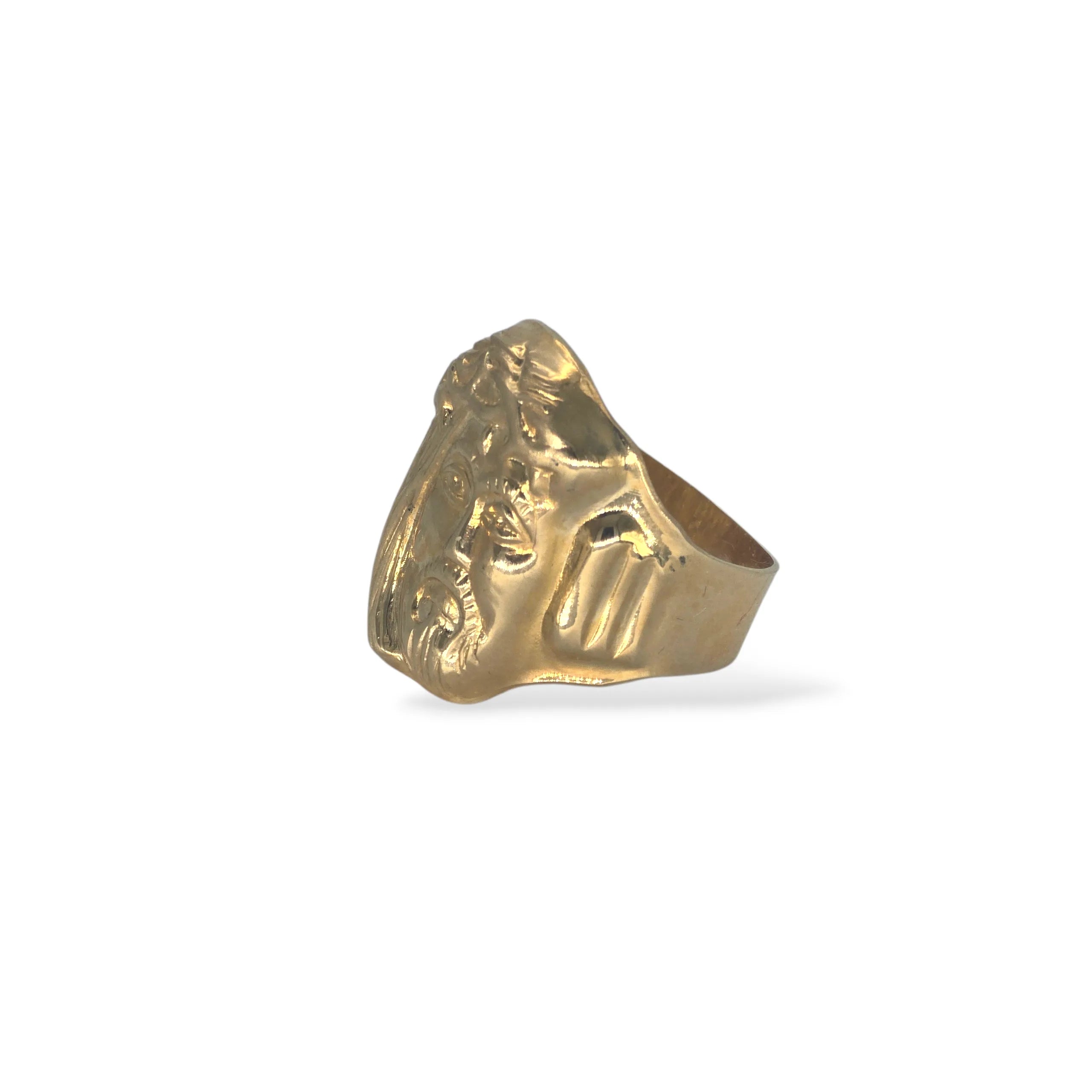 Anello con Gesù in Oro 18 Carati