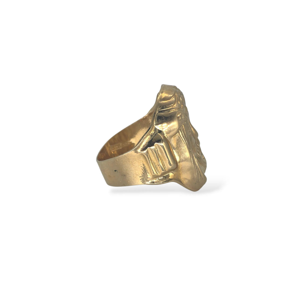 Anello con Gesù in Oro 18 Carati