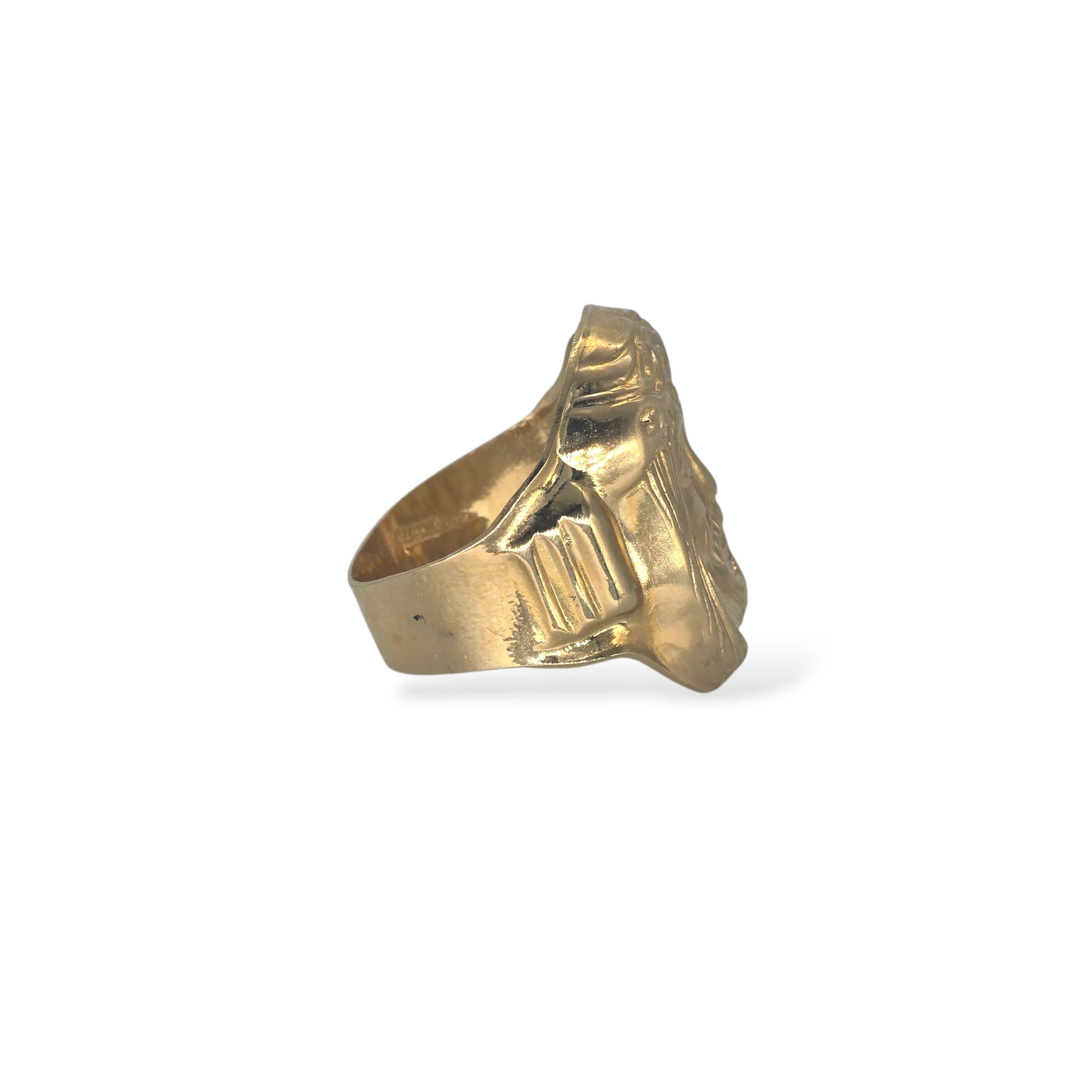 Anello con Gesù in Oro 18 Carati