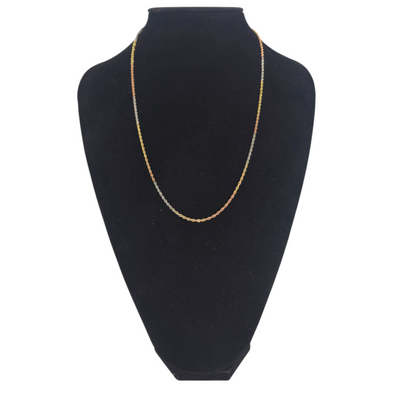 Collana Funetta Tricolore Oro 18 Carati