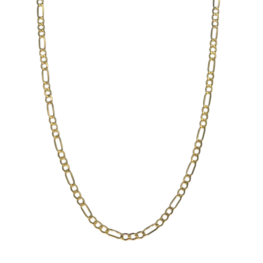 Collana Figaro 3+1 oro giallo 18 carati dettaglio chiusura