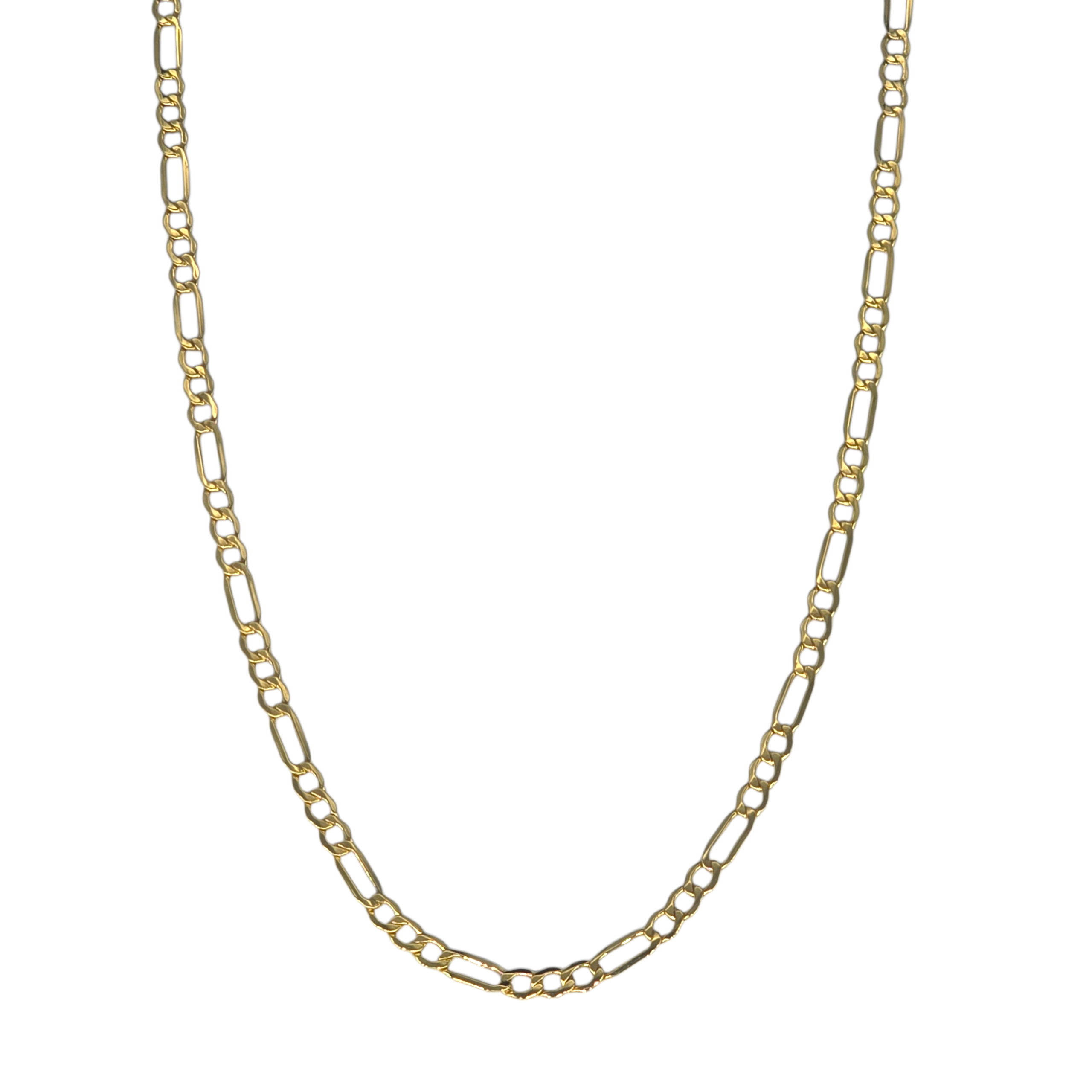 Collana Figaro 3+1 oro giallo 18 carati dettaglio chiusura