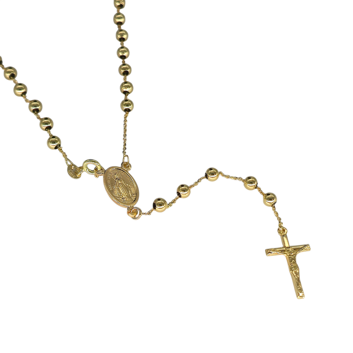 Rosario oro giallo 18 carati misura 50 cm