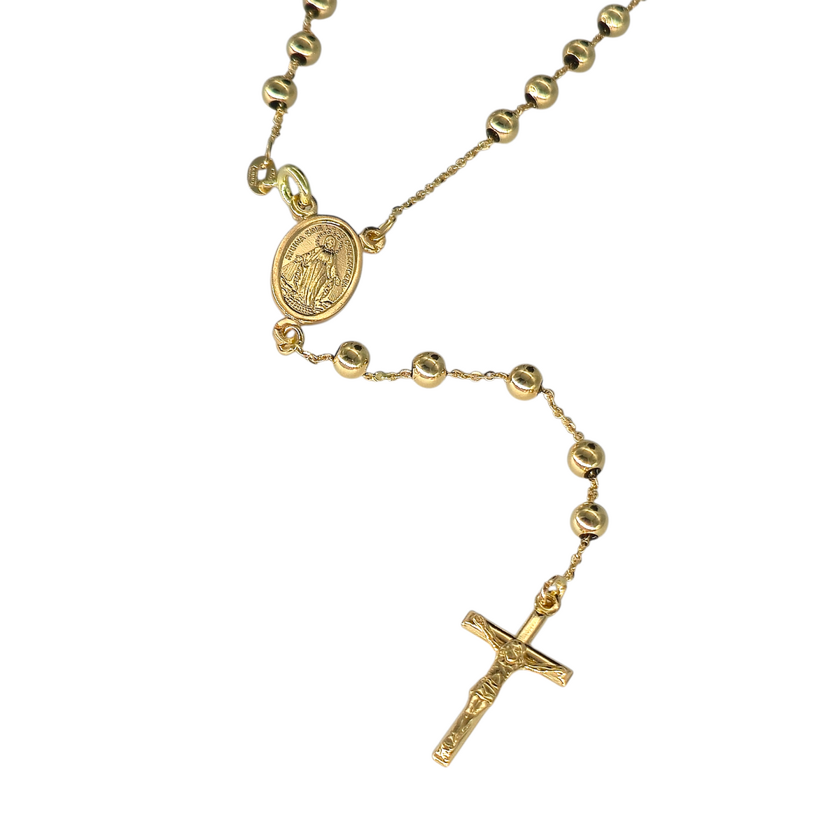 Rosario oro giallo 18 carati misura 50 cm