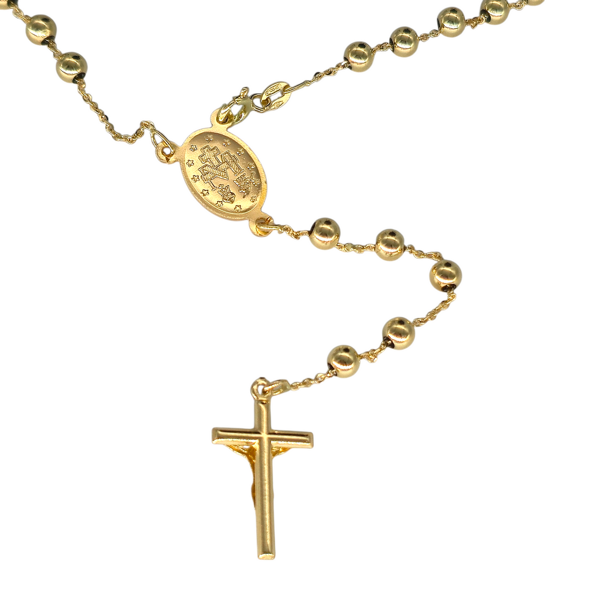 Rosario oro giallo 18 carati misura 50 cm