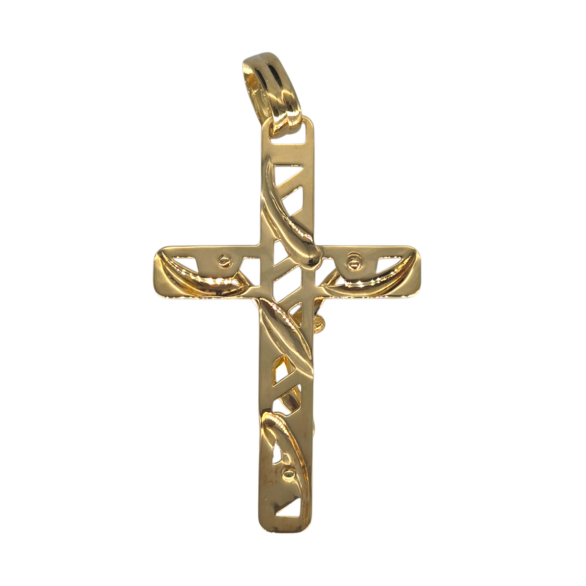 Crocifisso in Oro Giallo 18 Carati con Cristo stilizzato