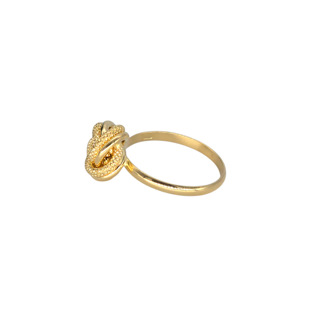 Anello in oro 18 carati con nodo medio a rilievo