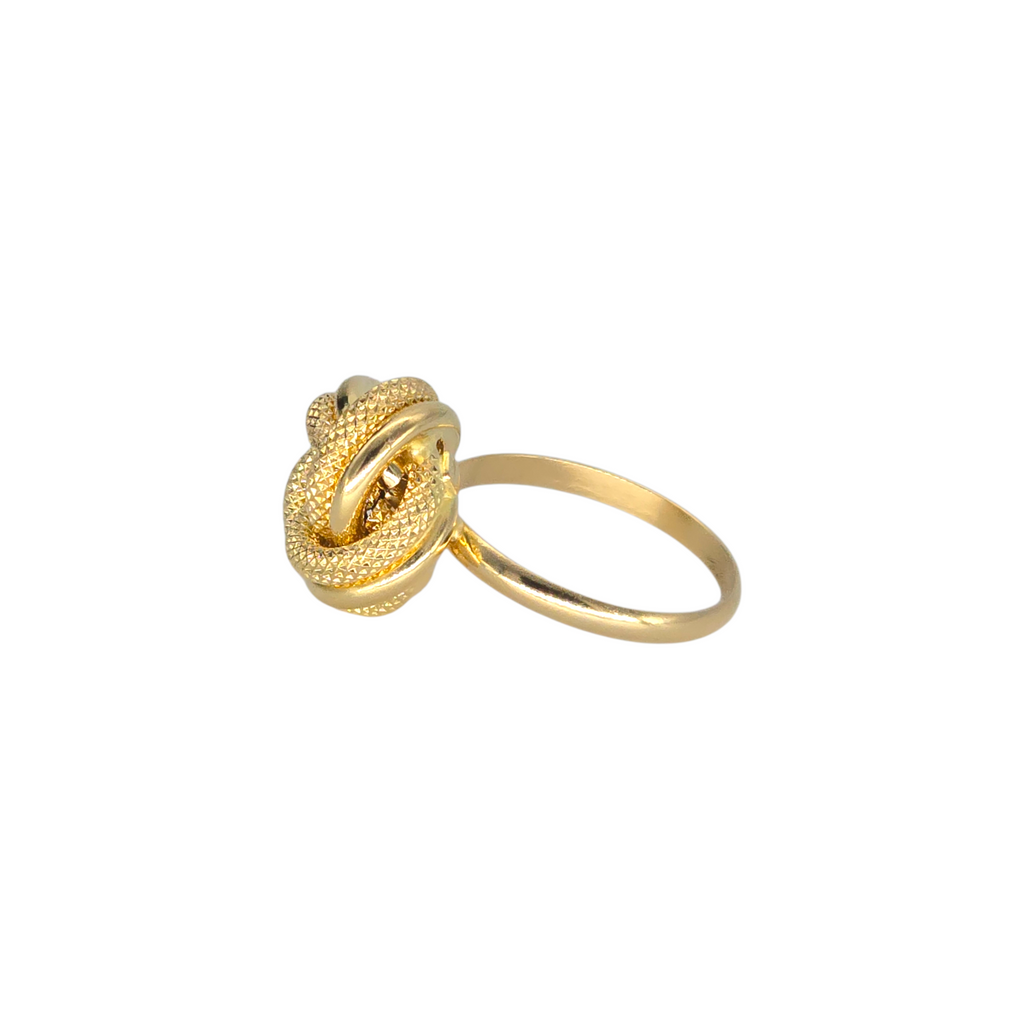 Anello in oro 18 carati con nodo grande a rilievo
