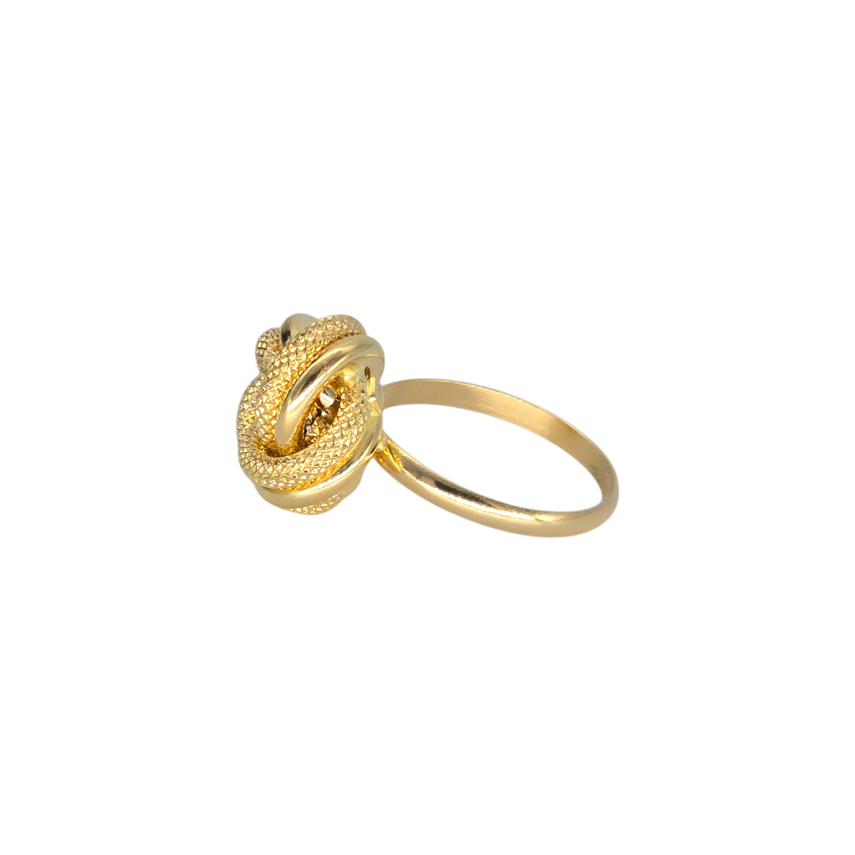 Anello in oro 18 carati con nodo grande a rilievo