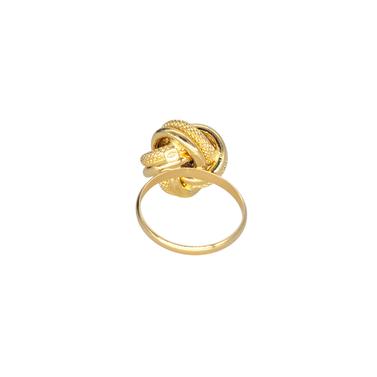 Anello in oro 18 carati con nodo grande a rilievo