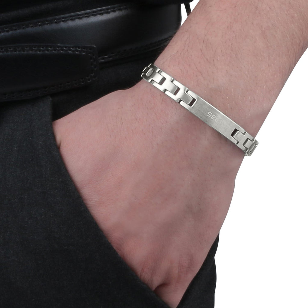 Bracciale uomo acciaio Sector con scritta szs13