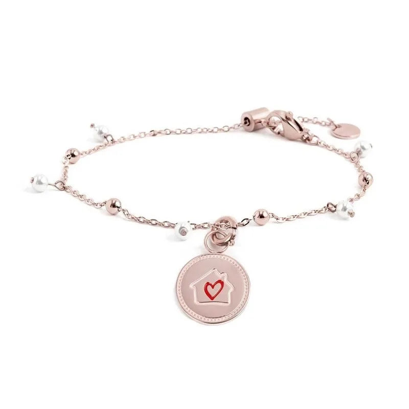 Marlu Damenarmband Edelstahl Rosé In meinem Herzen 15BR088R-W