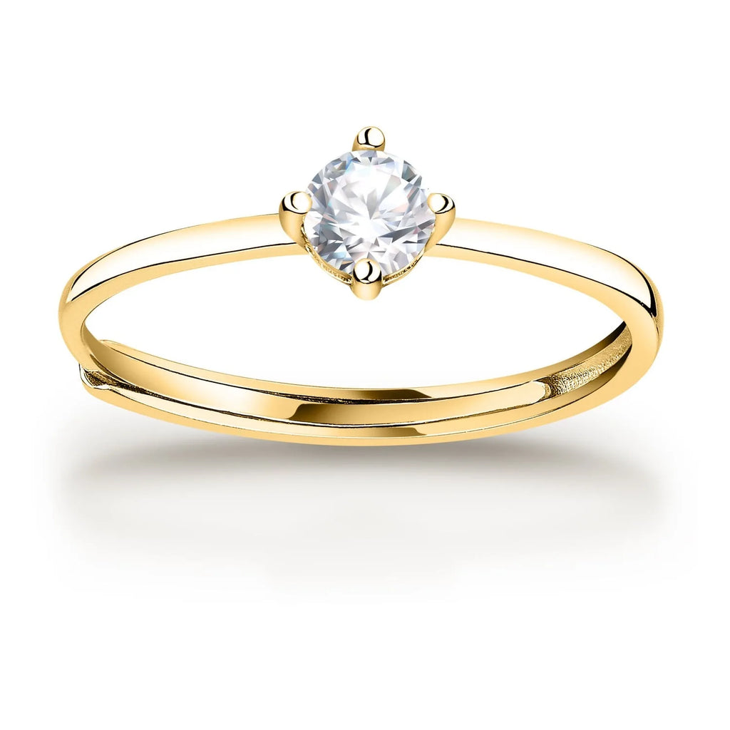 Anello solitario donna in argento dorato La petite story lps03awv16