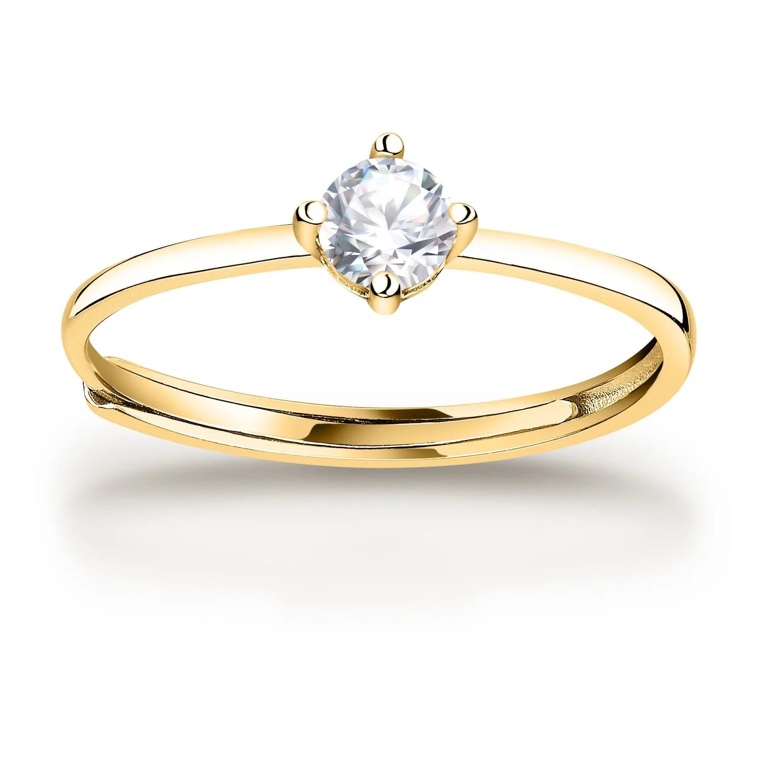 Anello solitario donna in argento dorato La petite story lps03awv16
