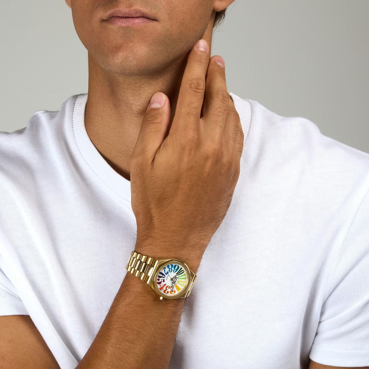 Orologio GCDS time bomb gold uomo