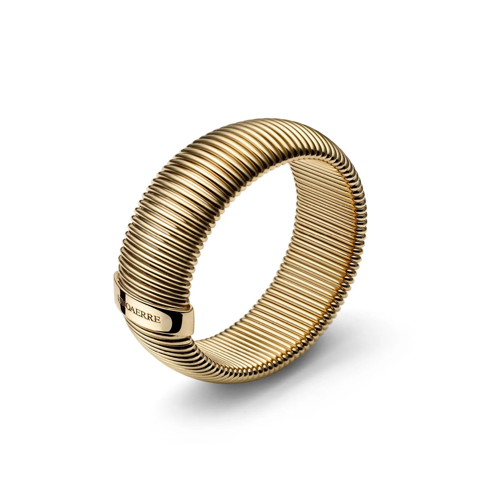 Bracciale Unoaerre donna in bronzo dorato a fascia Tubogas 1686