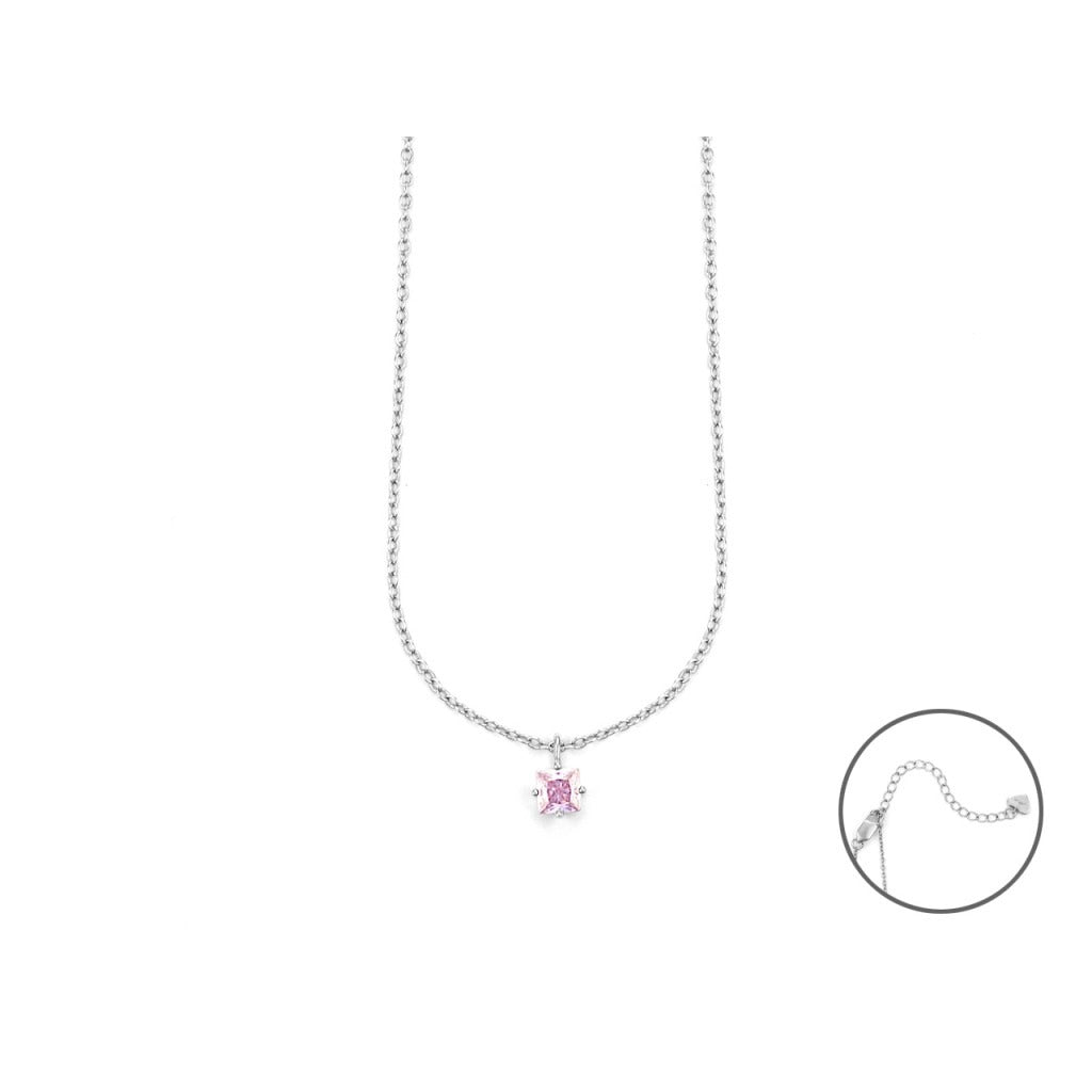 Collana in argento da donna con zircone rosa pendente 4US Cesare Paciotti 4UCL5693W