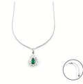 Collana donna in argento con goccia zirconata gioielli 4US Cesare Paciotti