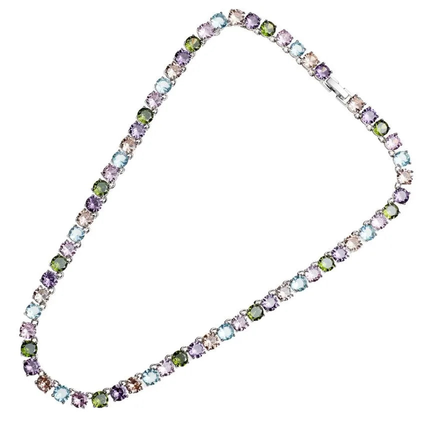 Collana Ottaviani rodiata con cubic zirconia 500869C
