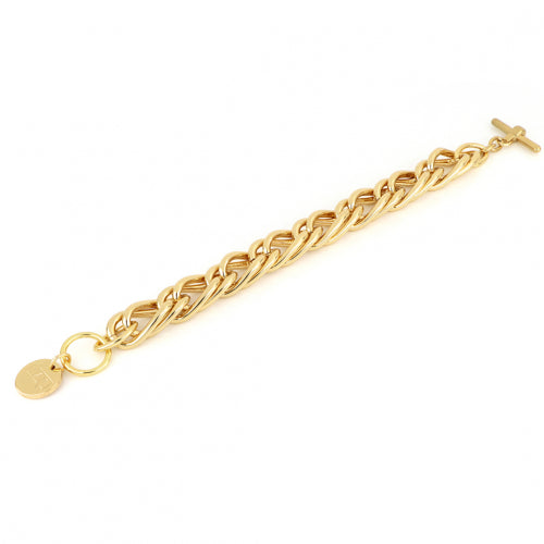 Bracciale Unoaerre Donna in bronzo dorato catena spiga 1865