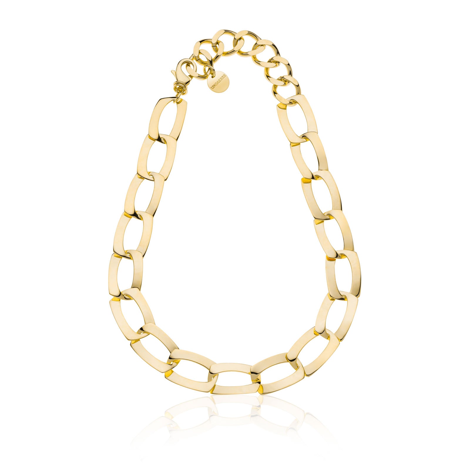 Collana catena dorata piatta Dinamica Unoaerre donna 2443