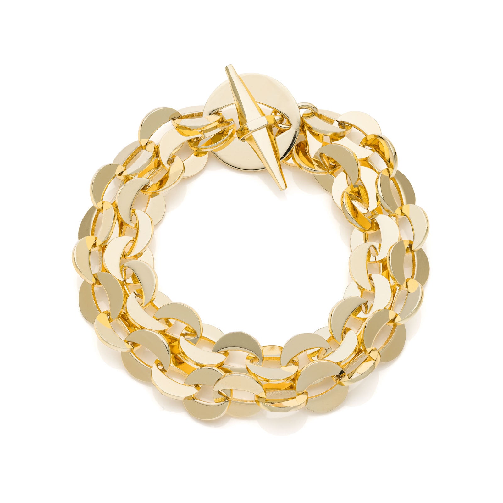 Bracciale Unoaerre donna due file catena tonda 2469