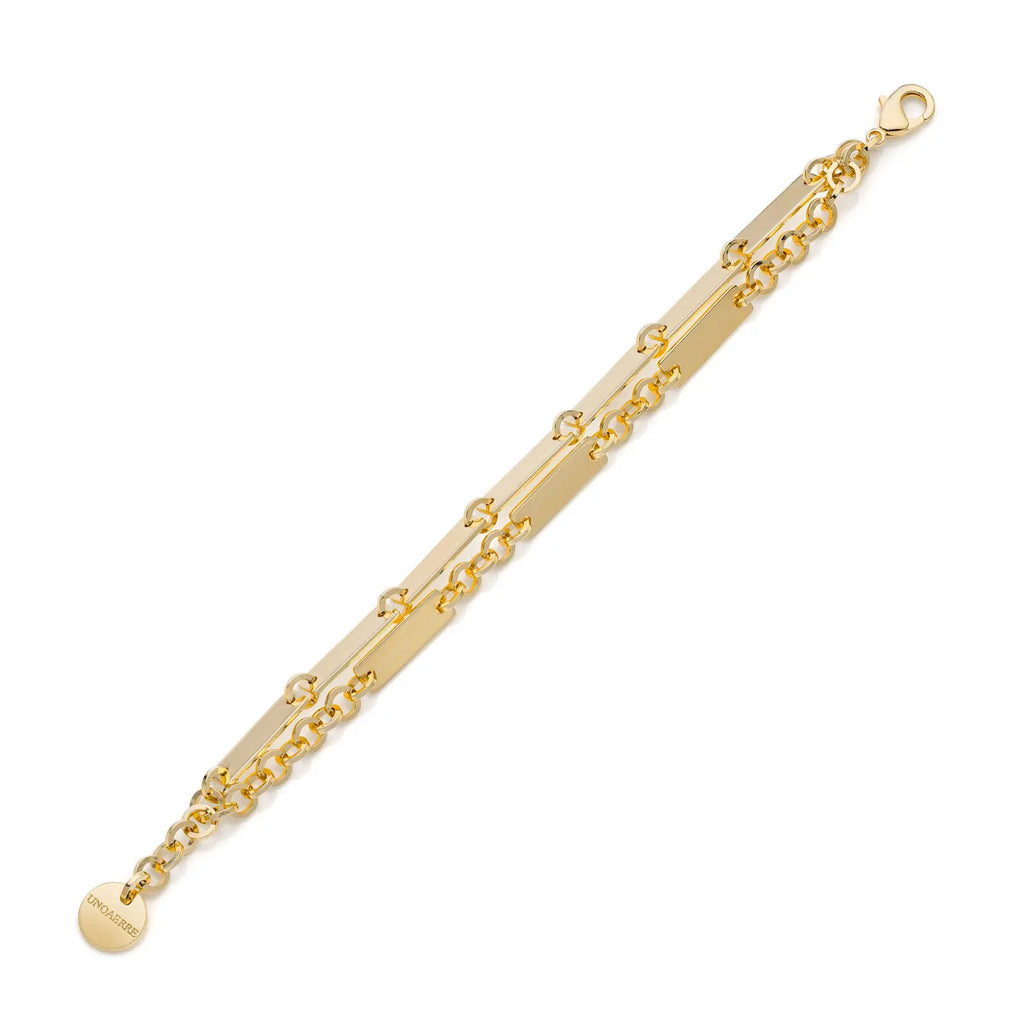 Bracciale due file di catena Lux Unoaerre donna 2476