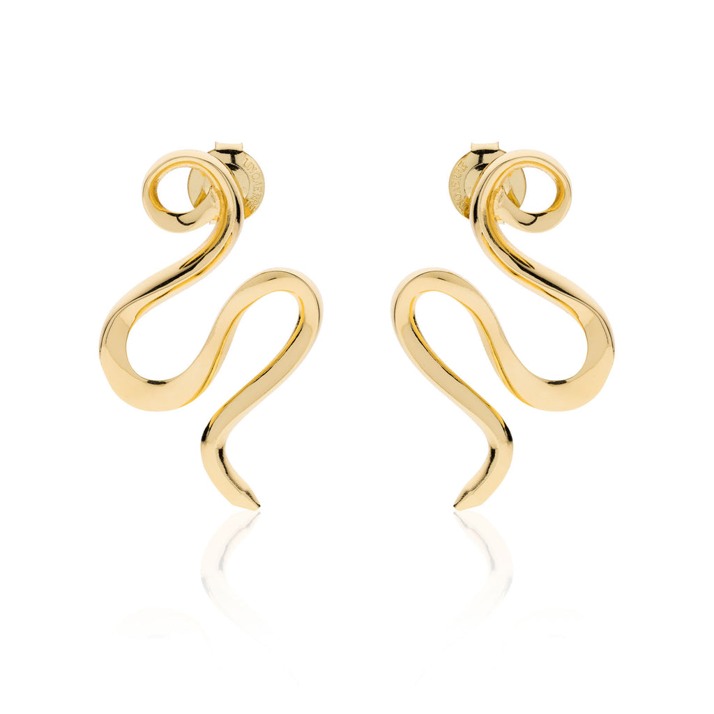 Orecchini dorati serpente Unoaerre donna 2438