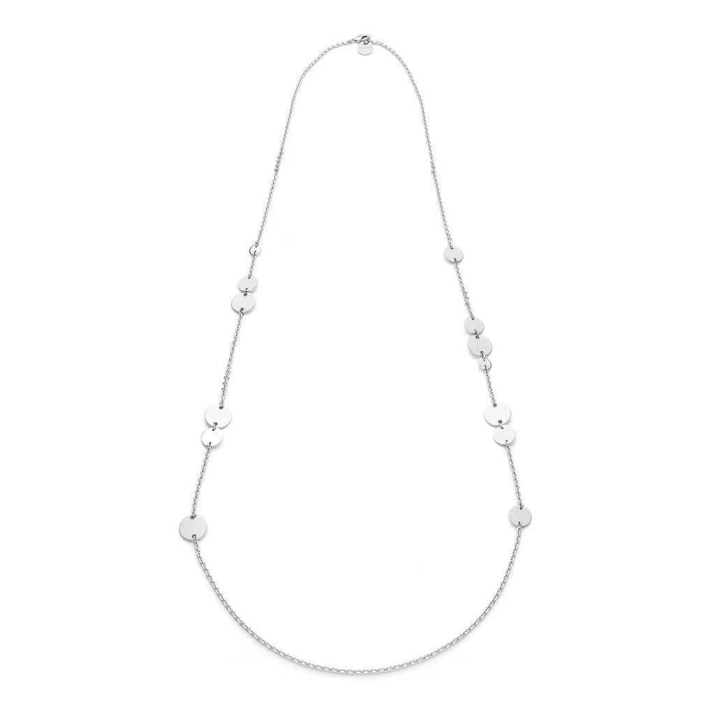 Collana lunga Dinamica argentata Unoaerre in bronzo argentato 2588