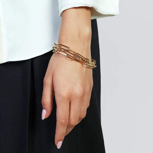 Bracciale chiusura con zirconi dorato Unoaerre 2726