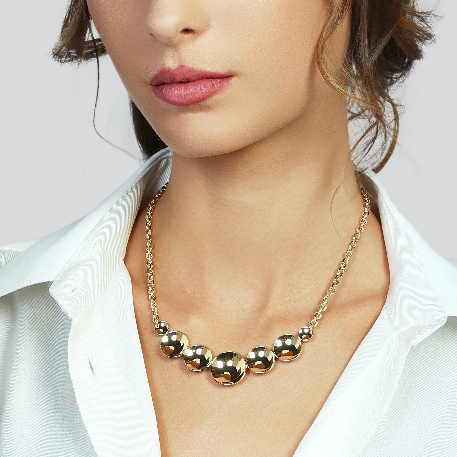Collana catena Lux Unoaerre in bronzo dorato 2744