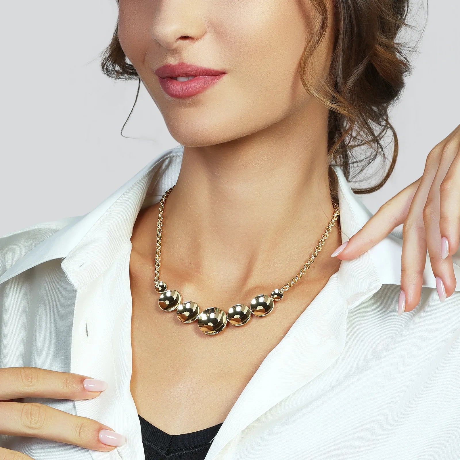 Collana catena Lux Unoaerre in bronzo dorato 2744