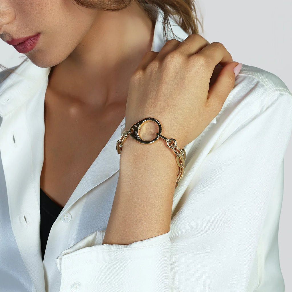 Armband Maxi-Karabiner vergoldet Unoaerre 2767
