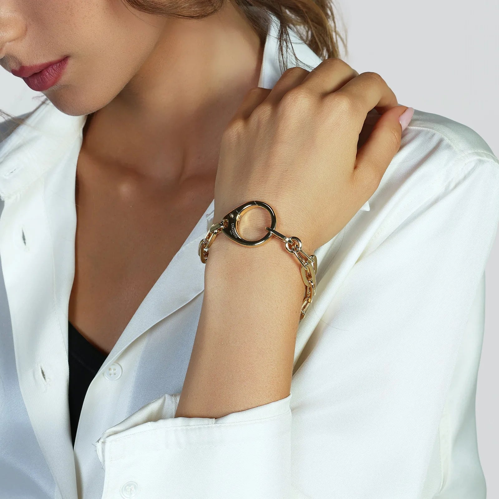 Armband Maxi-Karabiner vergoldet Unoaerre 2767