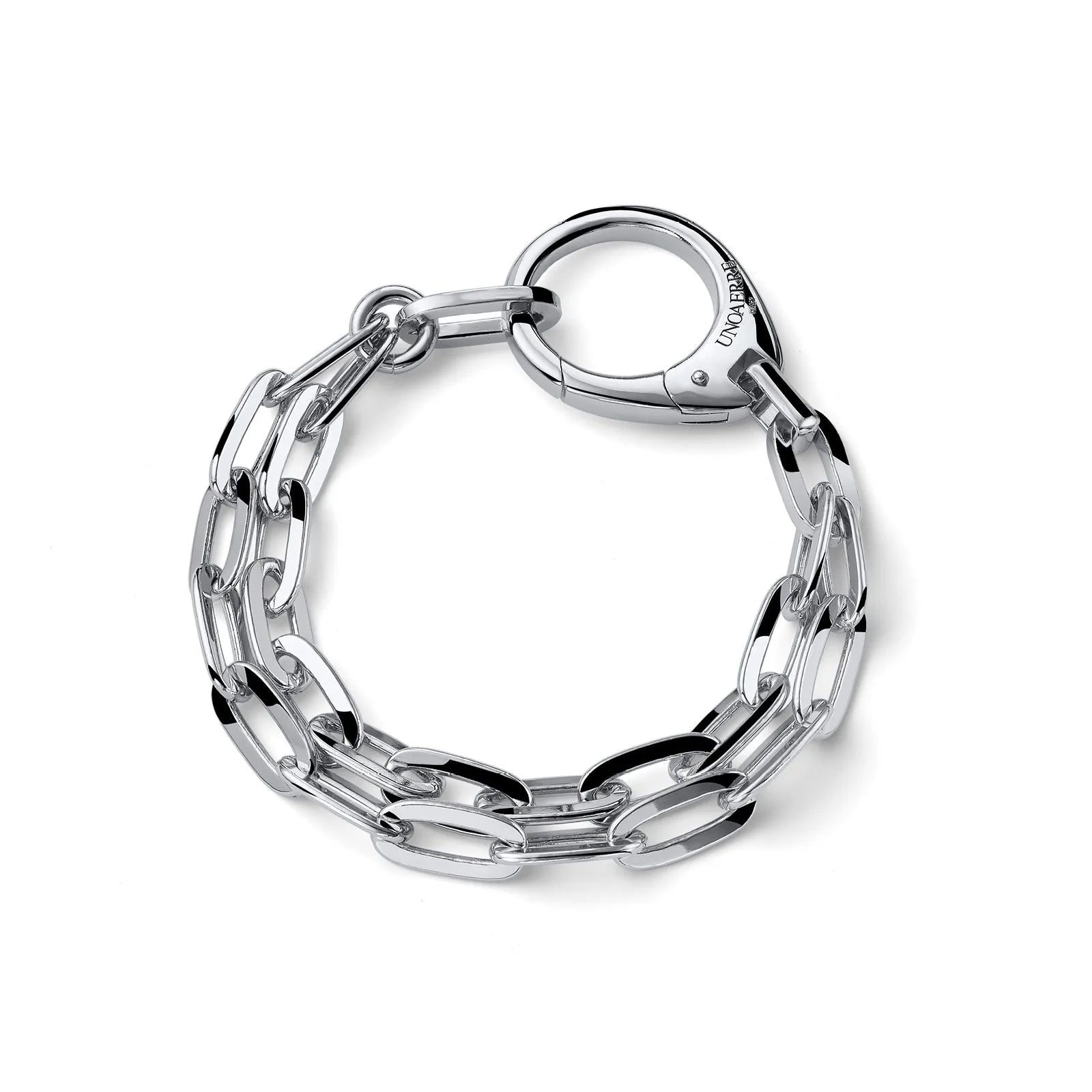Bracciale maxi moschettone argentato Unoaerre 2768