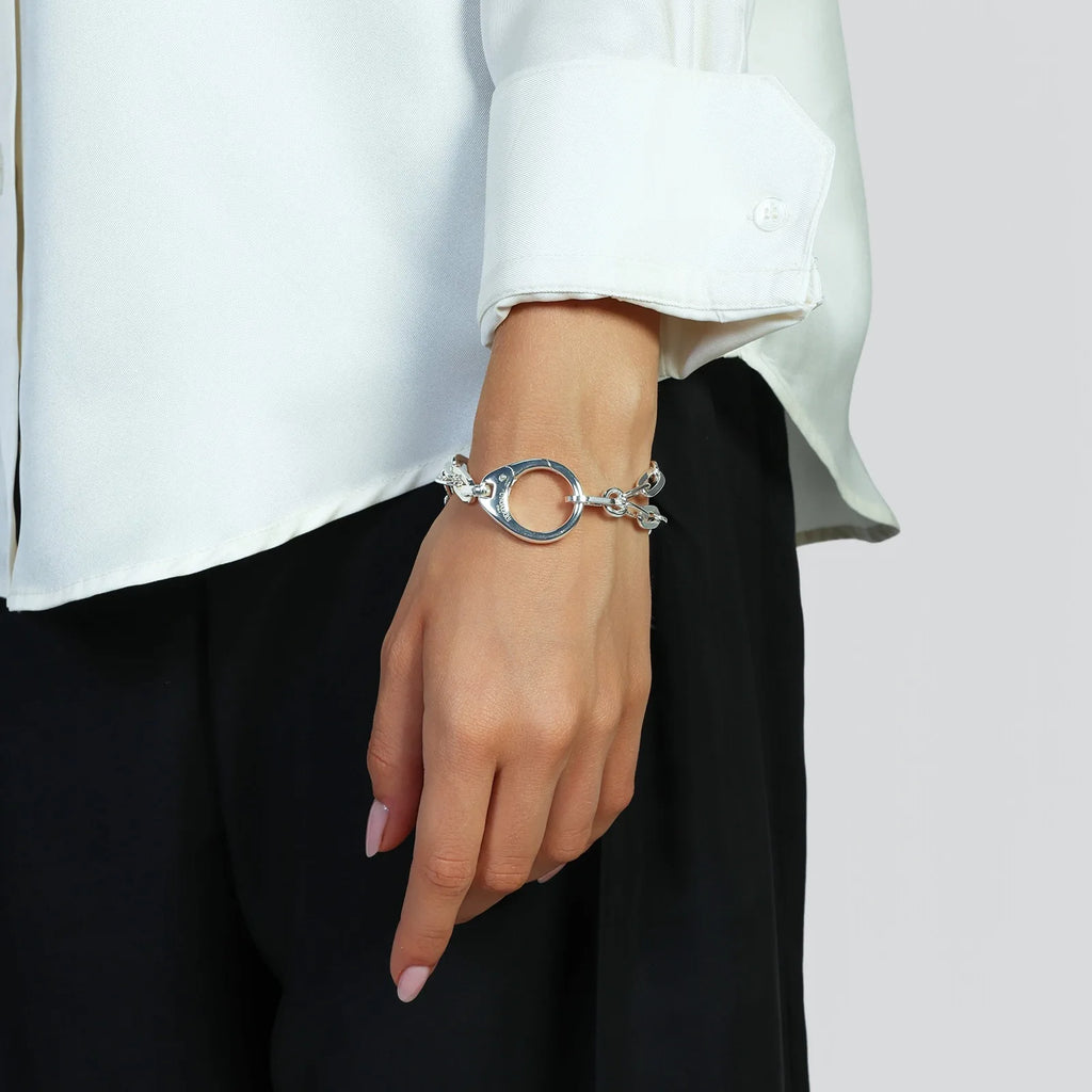 Bracciale maxi moschettone argentato Unoaerre 2768