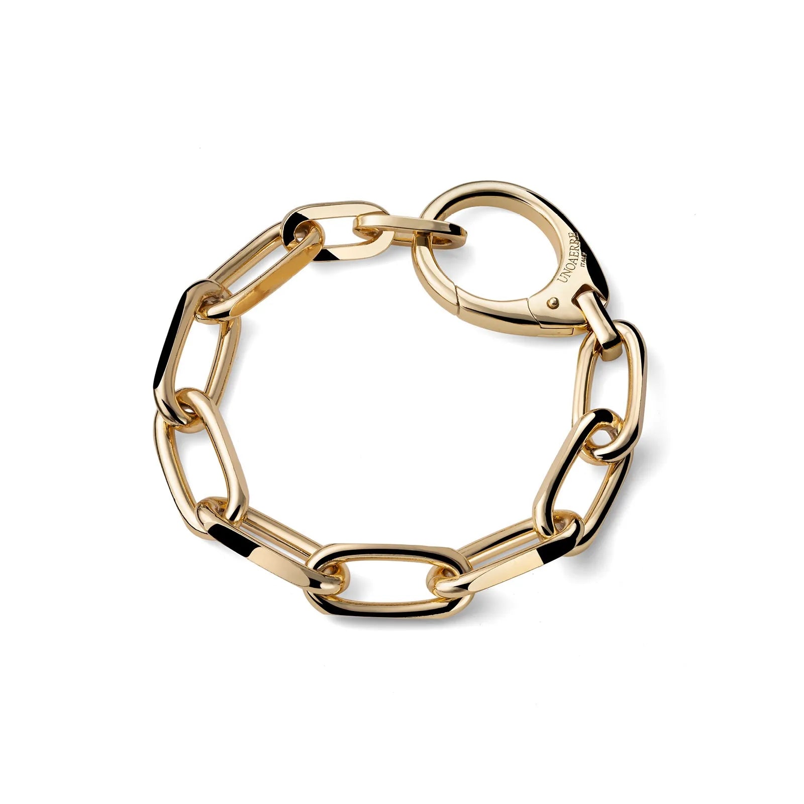 Bracciale maxi moschettone dorato Unoaerre 2769