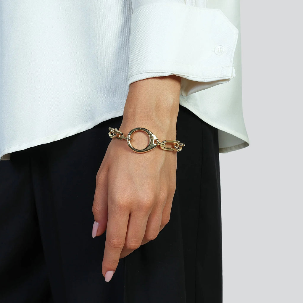 Bracciale maxi moschettone dorato Unoaerre 2769