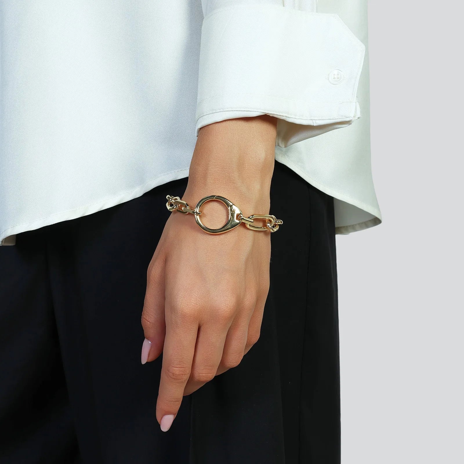 Bracciale maxi moschettone dorato Unoaerre 2769