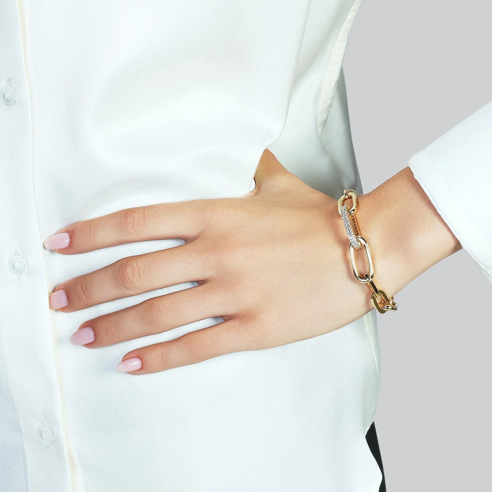 Bracciale argentato chiusura maxi Unoaerre 2771
