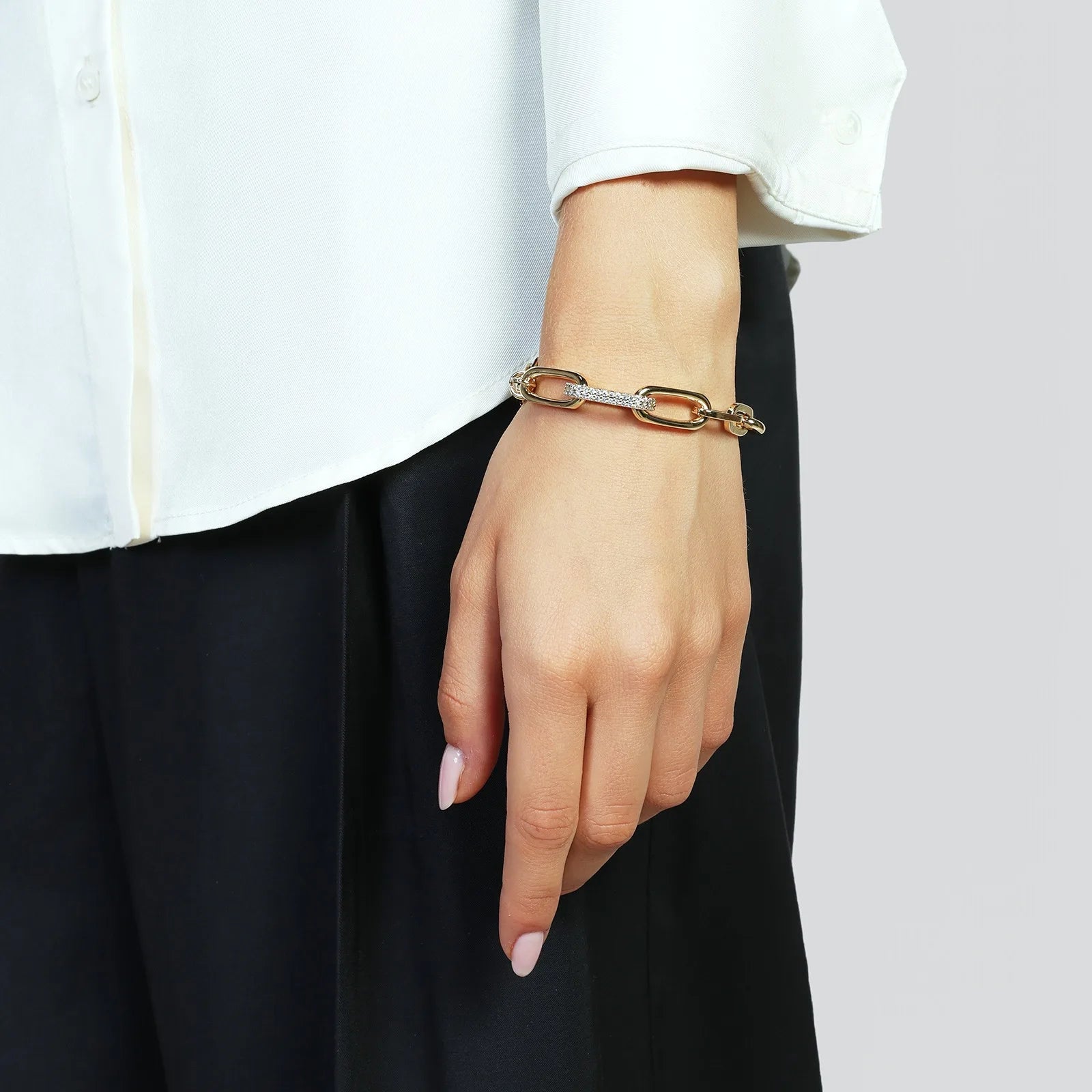 Bracciale argentato chiusura maxi Unoaerre 2771